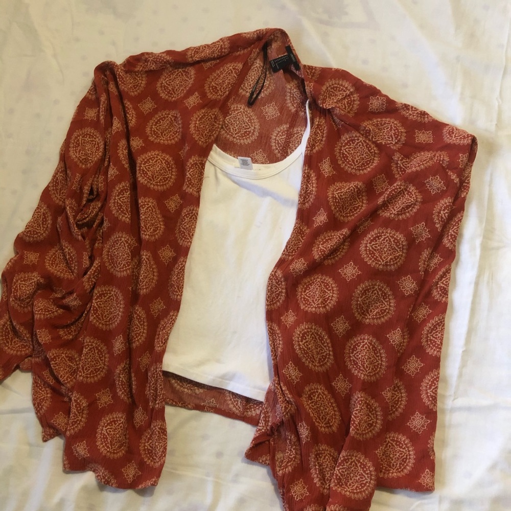 ✨Like New Forever 21 Burnt Orange Kimono✨